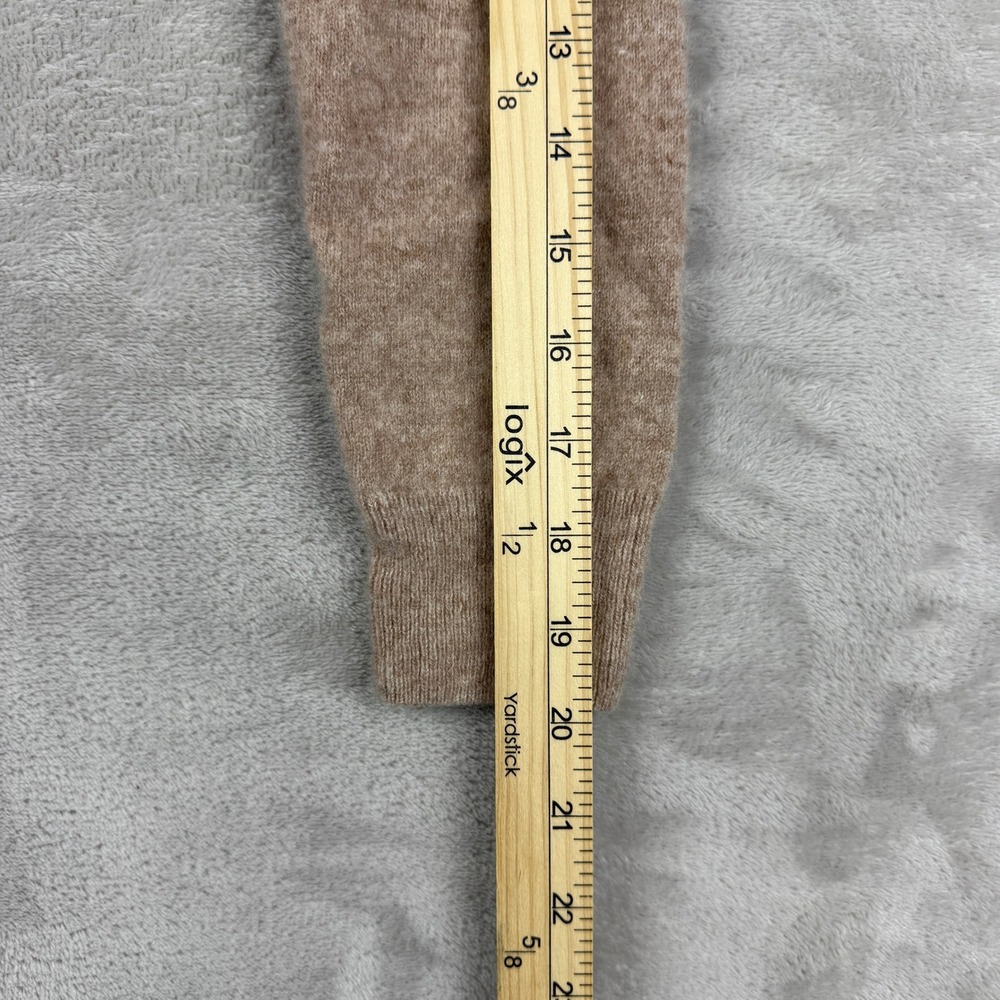 Quince Cashmere Sweater Women Small Tan Fitted Preppy Crewneck - Picture 8 of 8